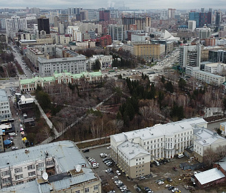 Работы в Первомайском сквере Новосибирска закончат в 2024 году